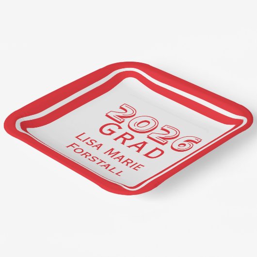 Customizable Graduation  Pappteller (Gewinkelt)