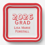 Customizable Graduation  Pappteller (Vorderseite)