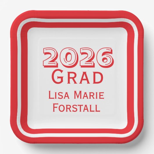 Customizable Graduation  Pappteller (Vorderseite)