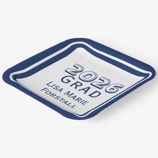 Customizable Graduation  Pappteller (Gewinkelt)