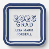 Customizable Graduation  Pappteller (Vorderseite)