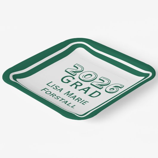 Customizable Graduation  Pappteller (Gewinkelt)