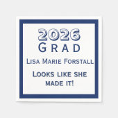 Customizable Graduation  Serviette (Vorderseite)