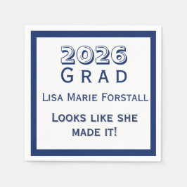 Customizable Graduation  Serviette
