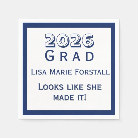 Customizable Graduation  Serviette (Vorderseite)