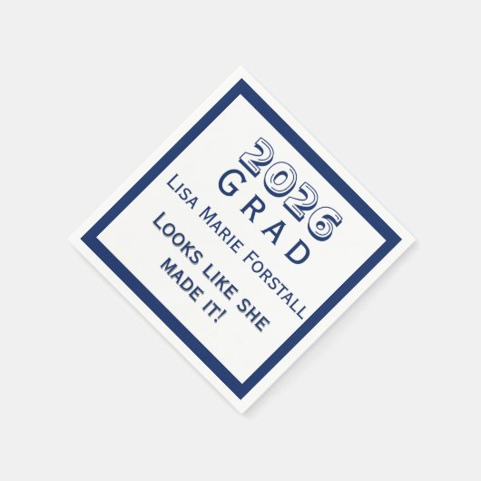 Customizable Graduation  Serviette (Ecke)