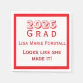 Customizable Graduation  Serviette (Vorderseite)