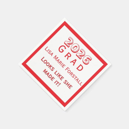 Customizable Graduation  Serviette (Ecke)