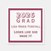 Customizable Graduation  Serviette (Vorderseite)