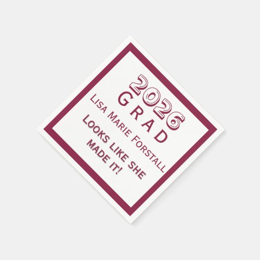 Customizable Graduation  Serviette (Ecke)