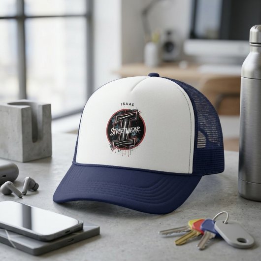 Customizable Graffiti "I" Urban Street Style Truckerkappe