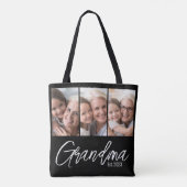 Customizable Grandma Established Year 3 Photo Tasche (Rückseite)