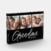 Customizable Grandma Established Year 3 Picture Fotoblock (Links)