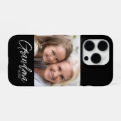 Customizable Grandma Established Year Photo iPhone Hülle (Rückseite (Horizontal))