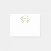 Customizable Green Chic Crab Sticky Notes Post-it Klebezettel (Vorderseite)