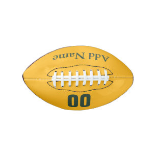 Customizable Green/Gold Mini Football