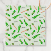 Customizable Green Pandan Business Thank You Tag Geschenkanhänger (Rückseite)