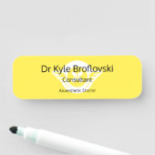 Customizable Hallo mein Name ist Dr. Namensschild (Beispiel)