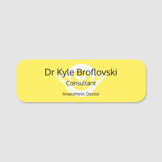 Customizable Hallo mein Name ist Dr. Namensschild (Vorderseite)