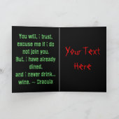 Customizable Halloween DRACULA Card Ginette Karte (Innenseite)