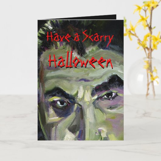 Customizable Halloween DRACULA Card Ginette Karte (Gelbe Blume)