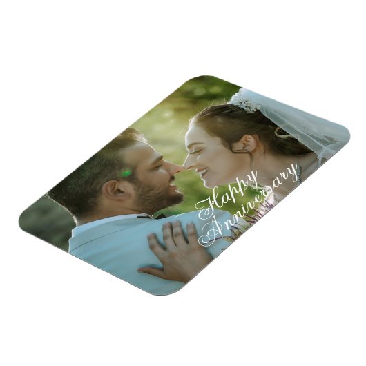 Customizable Happy Anniversary Photo Magnet Design (Linke Seite)