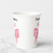 Customizable Happy Birthday Bow Paper Cup Pappbecher (Rechts)