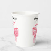 Customizable Happy Birthday Bow Paper Cup Pappbecher (Links)