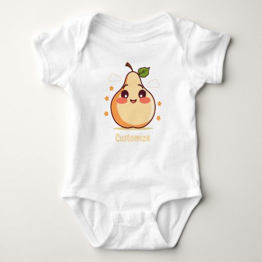 Customizable Happy Pear Baby Baby Strampler (Vorderseite)