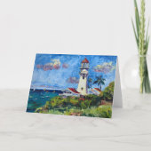 Customizable Hawaiian Diamondhead Lighthouse Dankeskarte (Vorderseite)