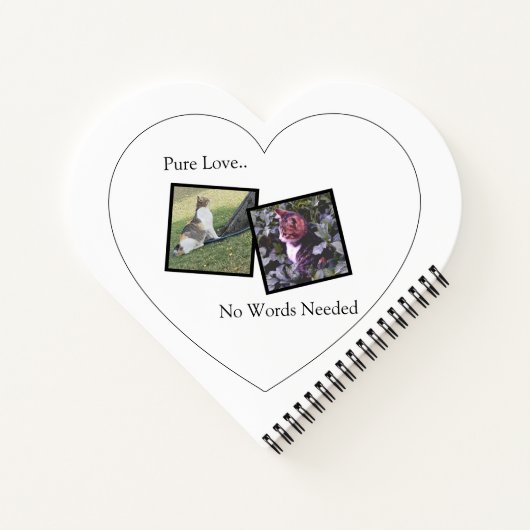 Customizable Heart Shaped Pet Notebook Notizblock (Rückseite)