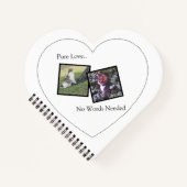 Customizable Heart Shaped Pet Notebook Notizblock (Vorderseite)