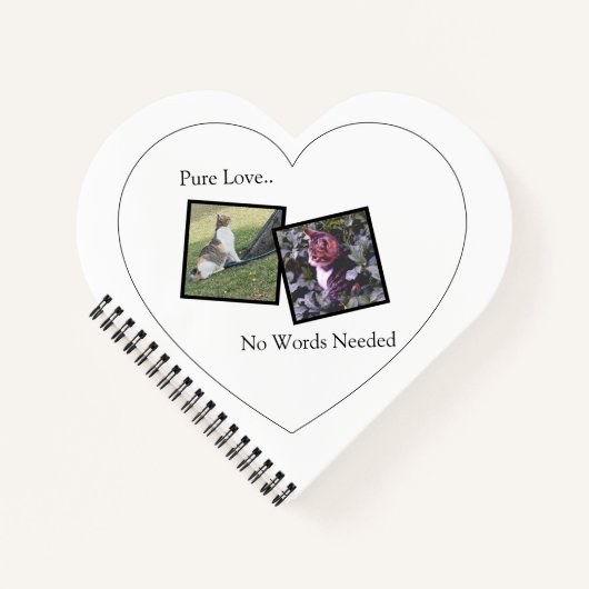 Customizable Heart Shaped Pet Notebook Notizblock (Vorderseite)