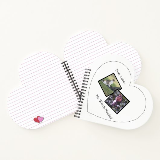 Customizable Heart Shaped Pet Notebook Notizblock (Innenseite)