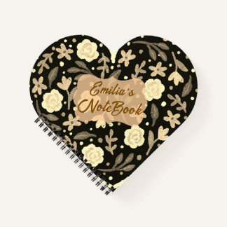 Customizable Heart Spiral NoteBook For Work& Study Notizblock
