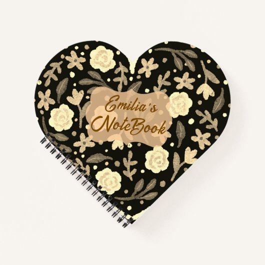 Customizable Heart Spiral NoteBook For Work& Study Notizblock (Vorderseite)