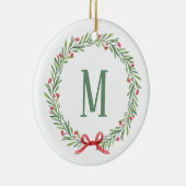 Customizable Holiday Letter and Gift Stickers Keramik Ornament (Rechts)