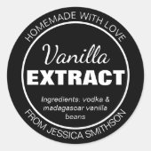 Customizable Homemade Items Label Runder Aufkleber (Vorderseite)