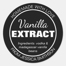 Customizable Homemade Items Label Runder Aufkleber