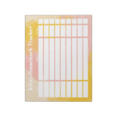 Customizable Homework Tracker Notizblock (Rotiert)