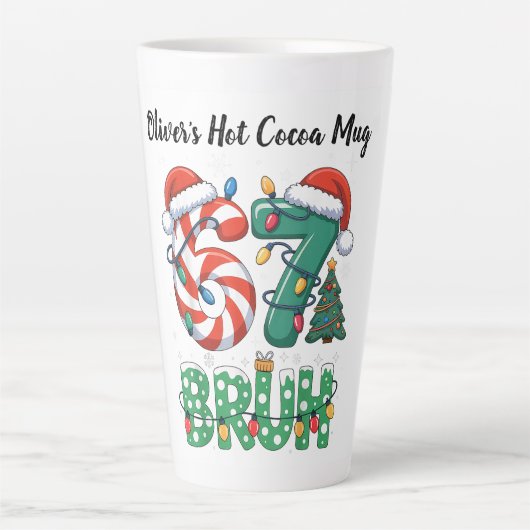 Customizable Hot Cocoa Mug – Sweet Holiday Meme Milchtasse (Vorderseite)