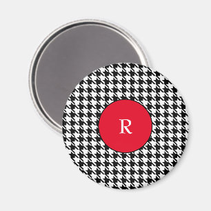 Customizable Houndstooth 2.25" Button Magnet
