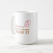 Customizable I grade it Teachers Coffee mug Kaffeetasse (Vorderseite Links)