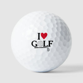 Customizable I love Golf Balls Golfball