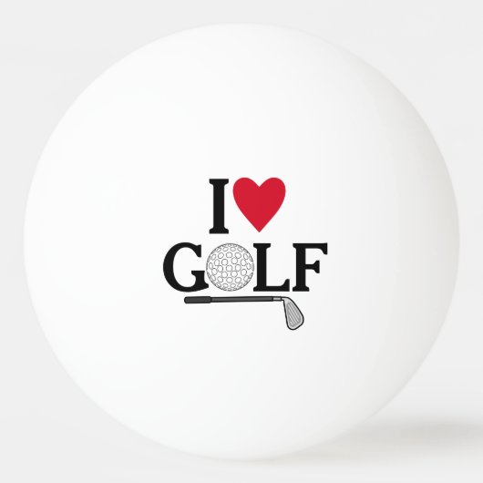 Customizable I love Golf Tischtennisball (Vorderseite)