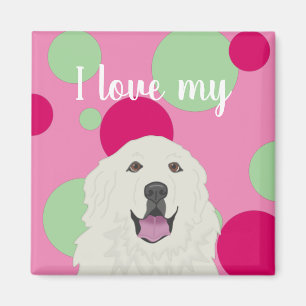 Customizable I love my Great Pyrenees Magnet