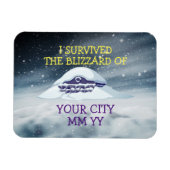 Customizable I survived the blizzard Magnet (Horizontal)