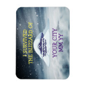Customizable I survived the blizzard Magnet (Vertikal)