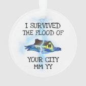 Customizable I überlebte the flood lightning bolt Ornament (Rückseite)