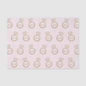 Customizable Initial Engagement Ring Tissue Paper Seidenpapier (Vorderseite)